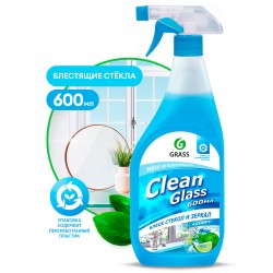 Grass Средство для мытья стёкол,окон,пластика и зеркал Clean Glass голубая лагуна 600 мл